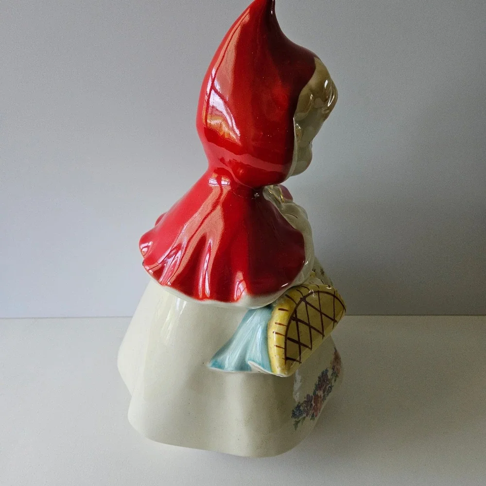 Hull Pottery Little Red Riding Hood Cookie Jar Porcelain *BROKEN*REPAIRED*READ*